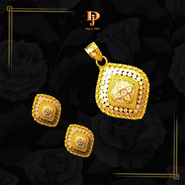 Gold Pendant with Stone Detailing