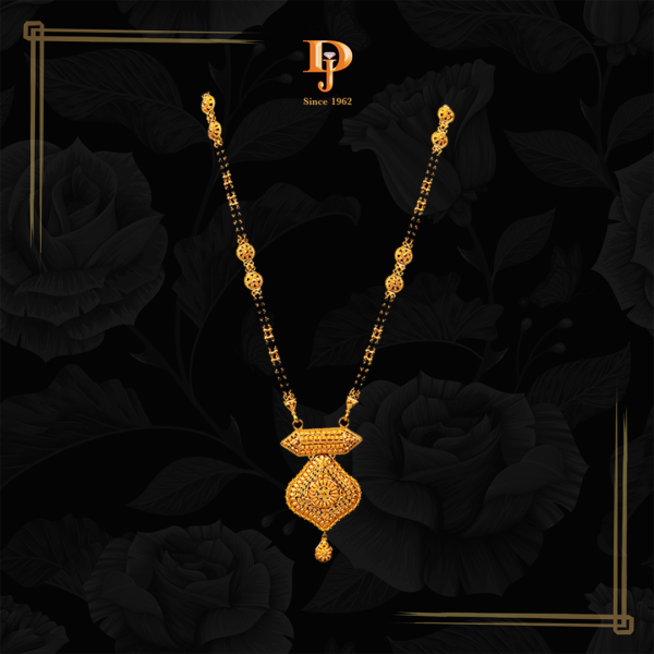 Gold & Black Beads Kalipoth - Long