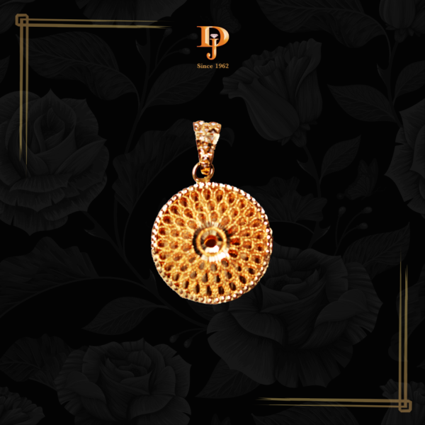 Gold Pendant with Rhodium Detailing