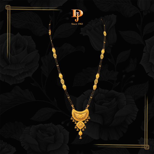Gold & Black Beads Kalipoth - Long