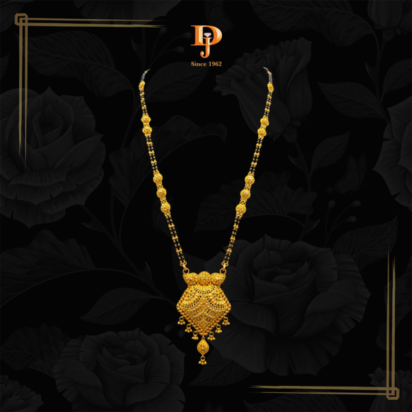 Gold & Black Beads Kalipoth - Long