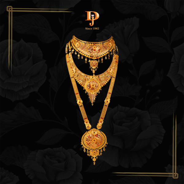 Gold Ranihaar with Gold Necklace & Gold Choker