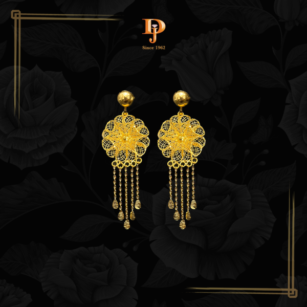 Fancy Gold Kuwaiti Earrings