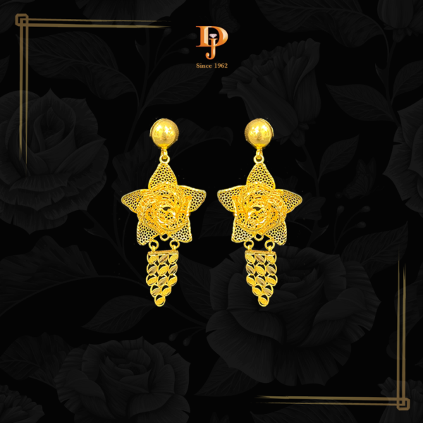 Fancy Gold Kuwaiti Earrings